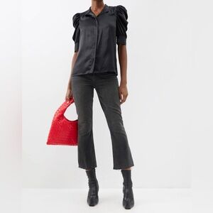 Frame Le Crop Mini Bootcut Jeans, Size 31, Black, Murphy, Raw Hem